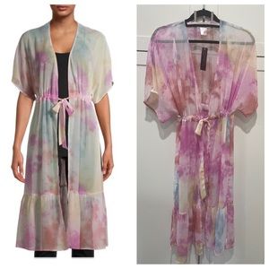 No boundaries tie dye  sheer kimono